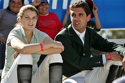 Athina y su marido, ?lvaro Affonso de Miranda, en una competicin de salto en Buenos Aires.