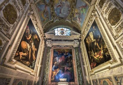 La iglesia Santa Maria del Popolo de Roma, donde se encuentran obras de Caravaggio.