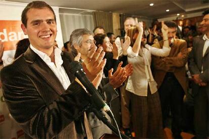 Albert Rivera celebra el triunfo de su formación.