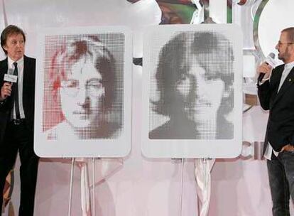 Paul McCartney y Ringo Starr, en el homenaje a Lennon y Harrison.