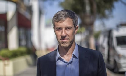 Beto O’Rourke in West Hollywood after the interview with EL PAÍS.