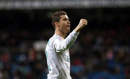 Cristiano celebra su gol al Getafe.