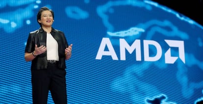 Lisa Su, CEO of AMD, durante una conferencia en el CES de Las Vegas en 2019.