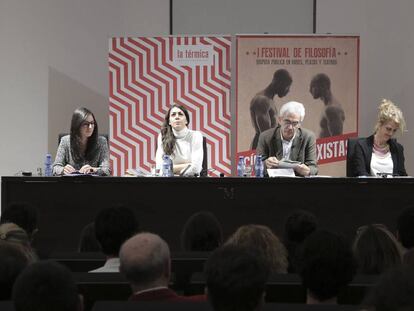 Desde la izquierda, Emma Ingala, Ana Carrasco Conde, Basilio Baltasar y Patricia Soley-Beltr&aacute;n, el s&aacute;bado.