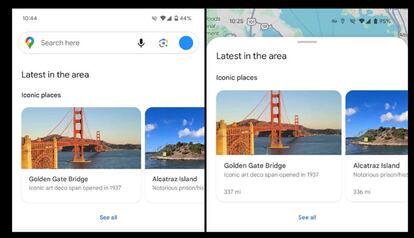 Nuevo diseño de las ventanas de Google Maps