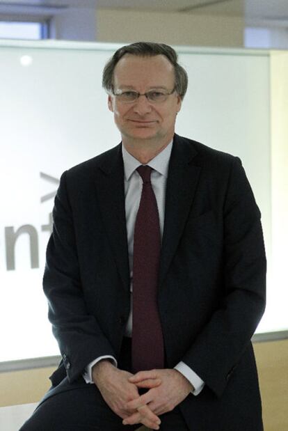 El primer ejecutivo de Accenture, Pierre Nanterme, en las oficinas madrileñas de la firma.