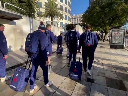 La selección de rugby de Francia en Buenos Aires, el 9 de julio 2024.