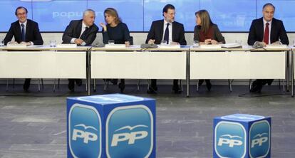 Reunión del Comité Ejecutivo del PP en enero de 2012.