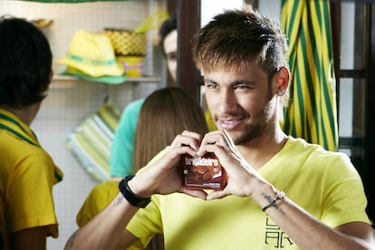 Neymar no comercial da Kibon.