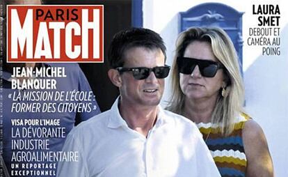 Manuel Valls y Susana Gallardo en la última portada de 'Paris Match'.