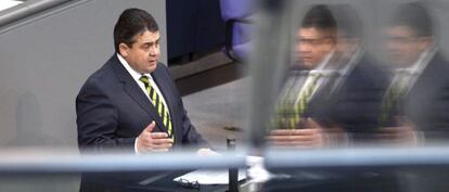 El ministro de Economía, Sigmar Gabriel, en el parlamento alemán el pasado jueves