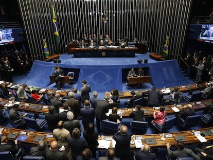 Senadores acompanharam resultado do processo de impeachment.