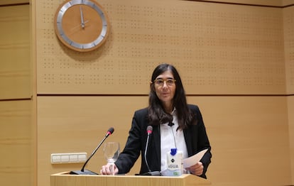 María Blasco, da una rueda de prensa en la sede del Centro Nacional de Investigaciones Oncológicas.