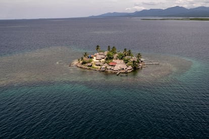 Vista aérea de Nurdub, una de las islas de Guna Yala.