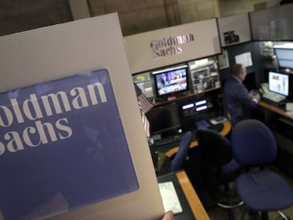 Puesto de Goldman Sachs en el New York Stock Exchange