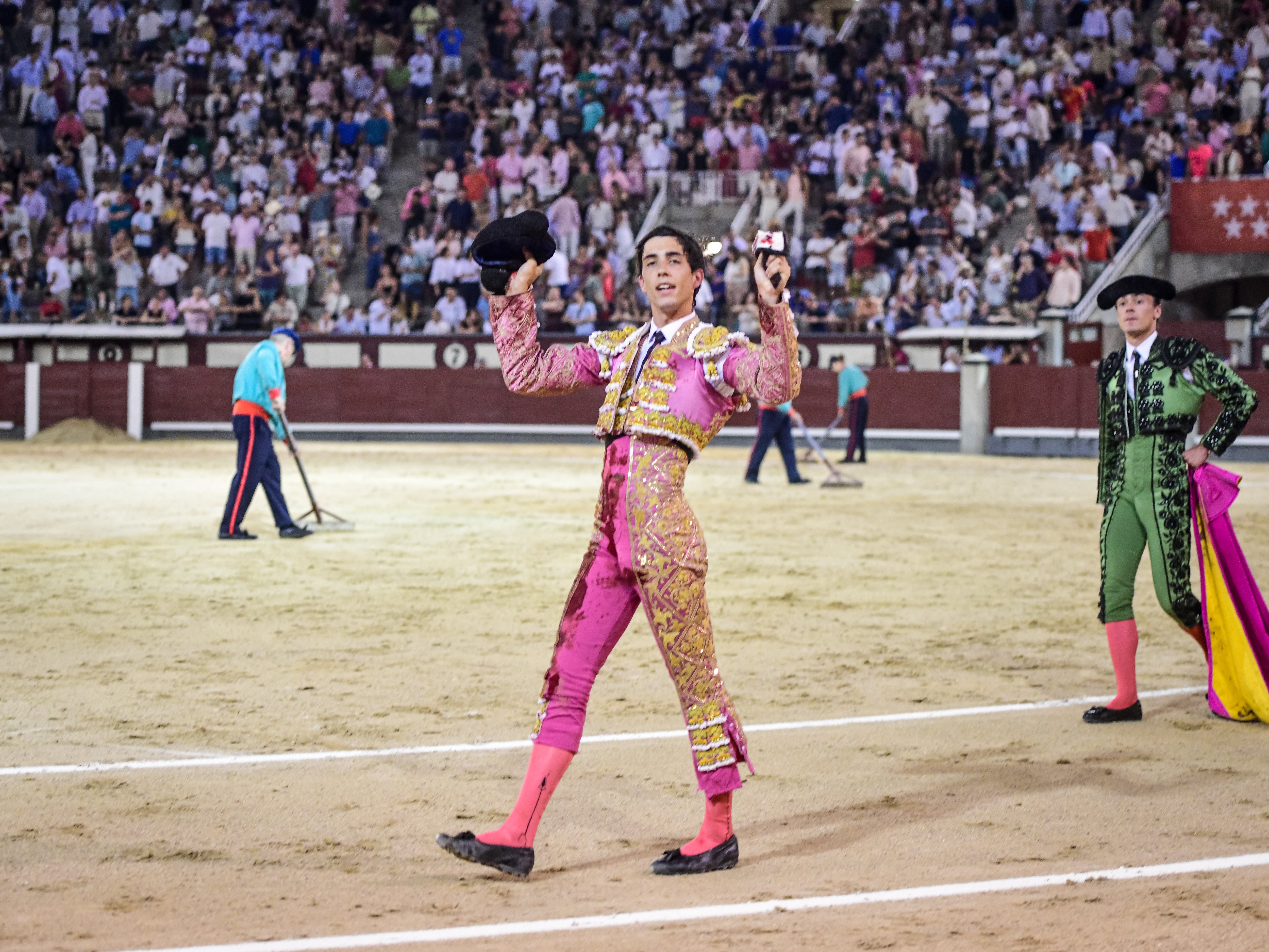 El novillero El Mene, el pasado 17 de julio en la plaza de Las Ventas.