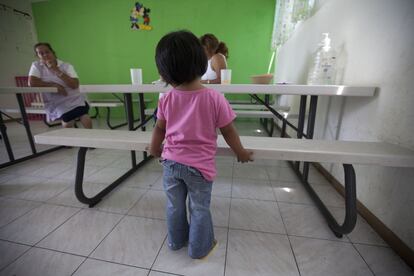 Niña guatemalteca víctima de trata en el albergue de Comitán (Chiapas).