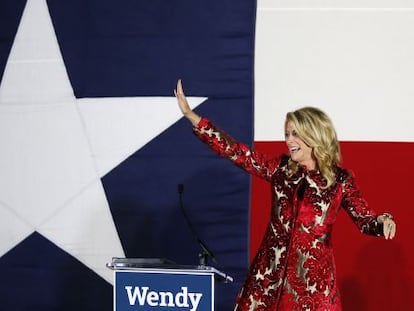 La candidata dem&oacute;crata a gobernadora de Texas, Wendy Davis.
