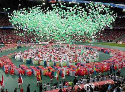 Un momento de la ceremonia de apertura de la Eurocopa.