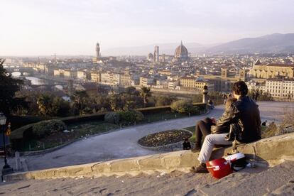 Vista de Florencia desde la plaza Michelangelo.