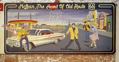 Mural de la Ruta 66 en McLean (Texas).