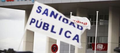 Protesta por la sanidad p&uacute;blica del pasado diciembre en Madrid.