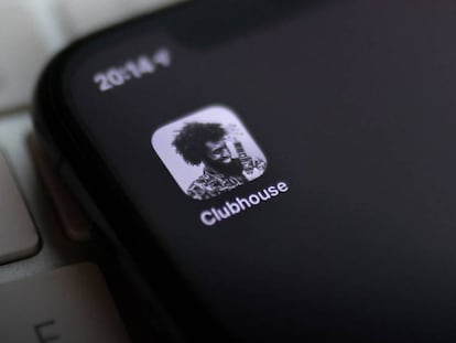 Aplicación de Clubhouse en iPhone.