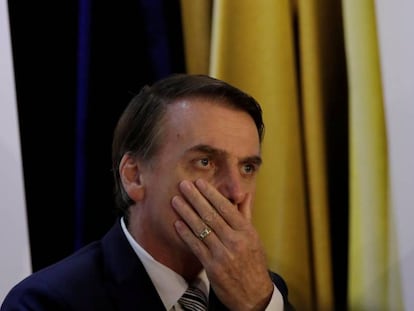 Bolsonaro em cerimônia em 19 de fevereiro.