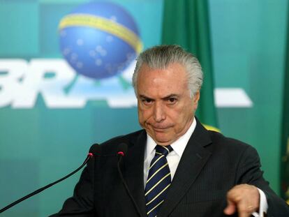 Temer, em evento no Planalto no dia 29.