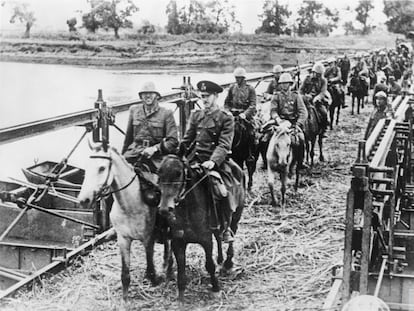 Tropas rumanas durante la invasión de la URSS, en septiembre de 1941.