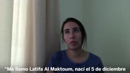 Fotograma del vídeo divulgado en 2018 por la propia Latifa Mohamed al Maktum, hija del emir de Dubái.