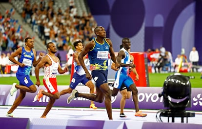 Jhon Sebastian Obando durante la carrera de este martes en los Juegos Paralímpicos de París 2024.