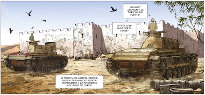 Una viñeta de 'Afrikakorps', de Olivier Speltens.