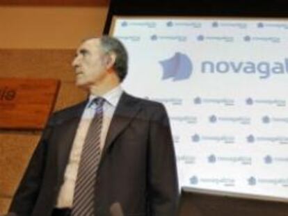 El presidente de Novagalicia Banco, José María Castellano, y el consejero delegado, César González Bueno