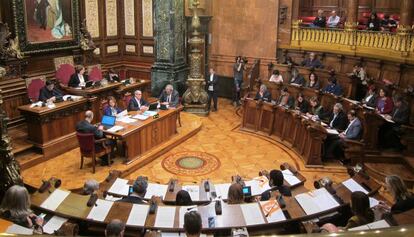 Ple de l&#039;Ajuntament de Barcelona. 