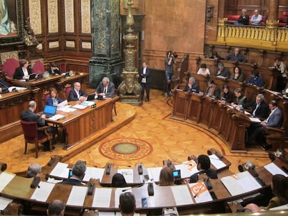 Ple de l&#039;Ajuntament de Barcelona. 