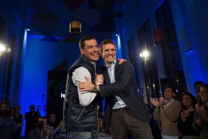 Moreno Bonilla junto a Pablo Casado en Málaga. 