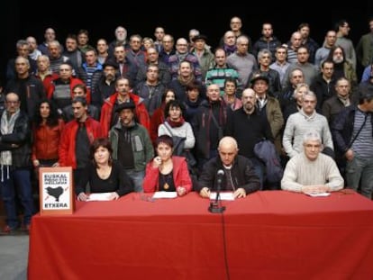 Ato de ex-presos do ETA no norte da Espanha.