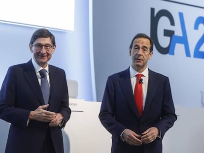 El presidente, Jose Ignacio Goirigolzarri, y el consejero delegado, Gonzalo Gortázar.