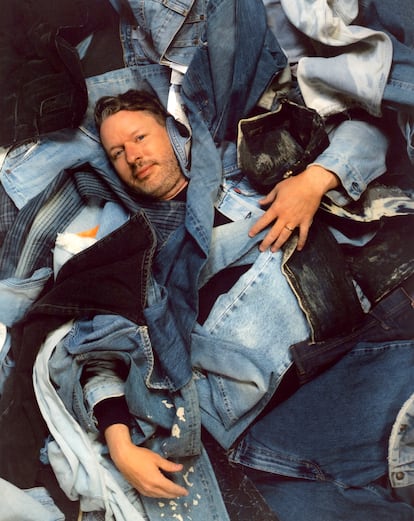 Benjamin Talley Smith, considered the wizard of jeans, in his workshop in L.A.