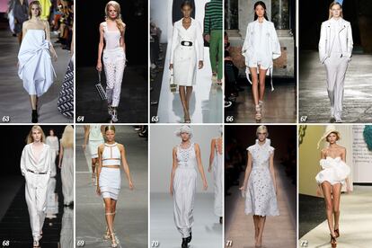 63. John Galliano. 64. Moschino. 65. Michael Kors. 66. Emilio Pucci. 67. Diesel Black Gold. 68. Anteprima. 69. Alexander Wang. 70. Carlos Díez. 71. Valentino. 72. Ulyana Sergeenko.