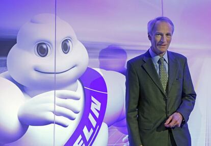 Jean-Dominique Senard, consejero delegado de Michelin, en la presentaci&oacute;n de resultados