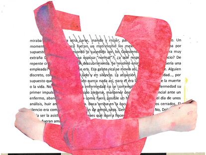 'Collage' creado por Begoña Huertas, incluido en su libro 'El sótano'. Anagrama.