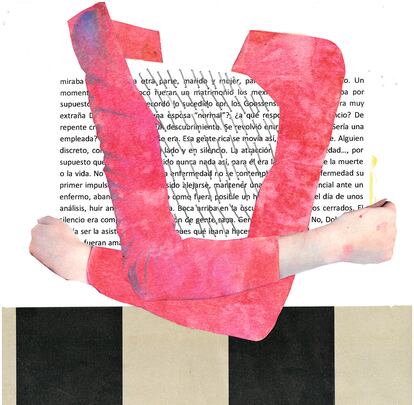 'Collage' creado por Begoña Huertas, incluido en su libro 'El sótano'. Anagrama.