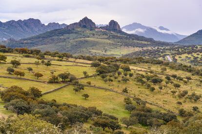 Paisaje del geoparque mundial de la Unesco de Villuercas-Ibores-Jara, en la provincia de Cáceres.