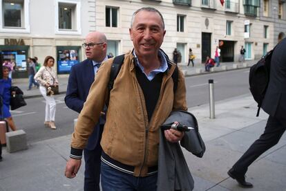 Joan Baldoví, diputat de Compromís, arribant a la Cambra baixa.
