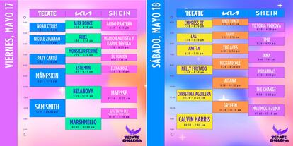 Los horarios del Festival Tecate Emblema 2024.