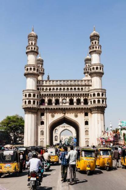 Plaza del Charminar, en la ciudad india de Hyderabad.