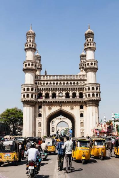 Plaza del Charminar, en la ciudad india de Hyderabad.