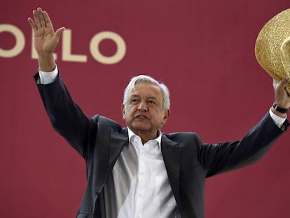 López Obrador, durante un acto en Acambay, Estado de México. 